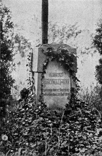 Robert Schumanns frherer Grabstein in Bonn.⋼Nach einer Photographie von Hess & Hohe in ...