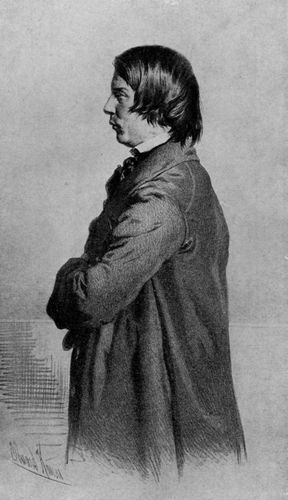 Robert Schumann.⋼Nach einer im Verlage F. Paterno in Wien erschienenen Lithographie von Ed. ...