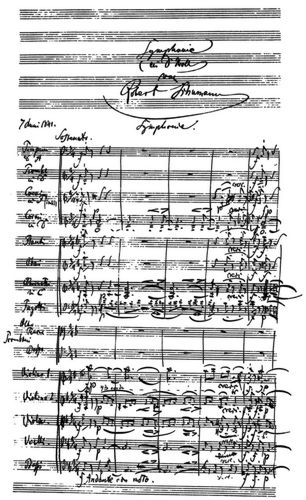 Original-Manuskript Robert Schumann (Erste Bearbeitung 1841.)⋼(Im Besitze der Gesellschaft ...