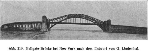 Abb. 219. Hellgate-Brcke bei New York nach dem Entwurf von G. Lindenthal.