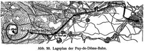 Abb. 50. Lageplan der Puy-de-Dme-Bahn.