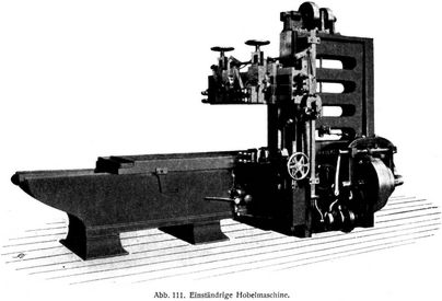 Abb. 110. Hobelmaschine mit Zahnstangenantrieb. 