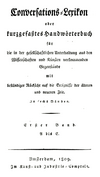 Brockhaus Conversations-Lexikon 1809
